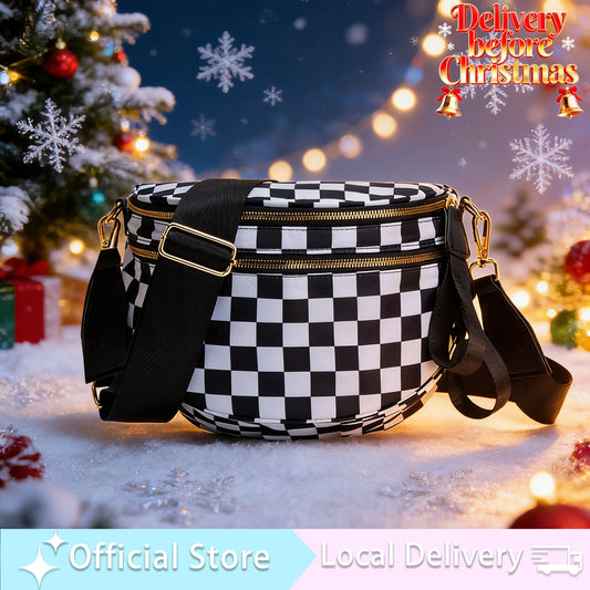 Crossbody Checkered Bum Bag
